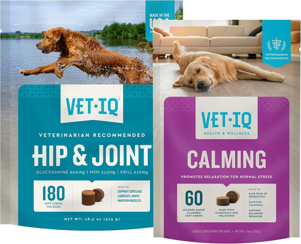 VetIQ Glucosamine Hip & Joint Supplement for Dogs, 180 Soft Chews, Joint Support Supplement with MSM and Krill, Dog Health Supplies Large & Small Breed, Chicken Flavored Chewables - Image 10