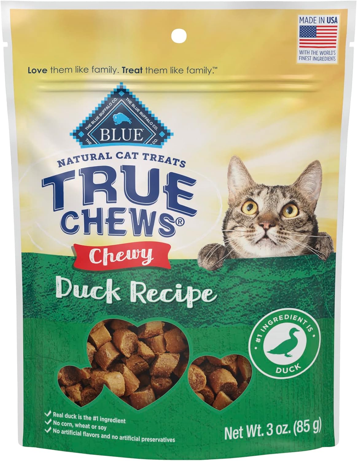 Blue Buffalo True Chews Natural Chewy Cat Treats, Made in the USA, Chicken Recipe, 3-oz Resealable Bag - Image 10