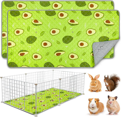 2 Pack Washable Guinea Pig Cage Liner, Reusable Guinea Pig Mat, Waterproof Super Absorbent Pee Pads for Small Animals - Image 15