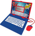 Lexibook SpiderMan educational bilingual laptop toy front view showing keyboard and screen