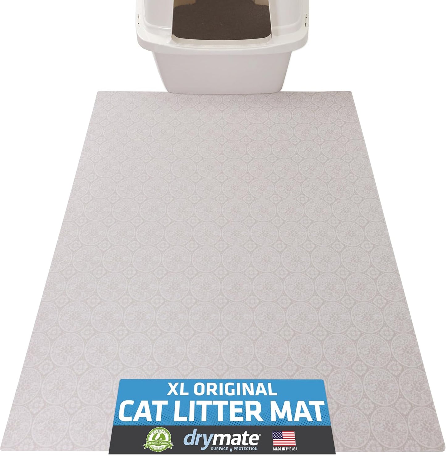 Drymate Cat Litter Box Mat, Litter Trapping Mat, Waterproof, Urine-Proof, Absorbent, Machine Washable, Soft on Paws, Contains Mess, Protects Floors, Kitten Supplies, Dark Grey, 28x36 XL - Image 15