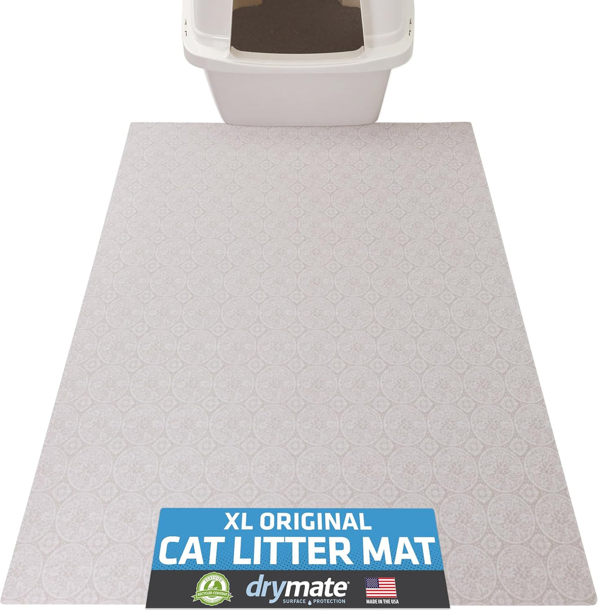Drymate Cat Litter Box Mat, Litter Trapping Mat, Waterproof, Urine-Proof, Absorbent, Machine Washable, Soft on Paws, Contains Mess, Protects Floors, Kitten Supplies, Dark Grey, 28x36 XL - Image 15