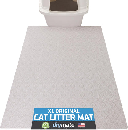 Drymate Cat Litter Box Mat, Litter Trapping Mat, Waterproof, Urine-Proof, Absorbent, Machine Washable, Soft on Paws, Contains Mess, Protects Floors, Kitten Supplies, Dark Grey, 28x36 XL - Image 15