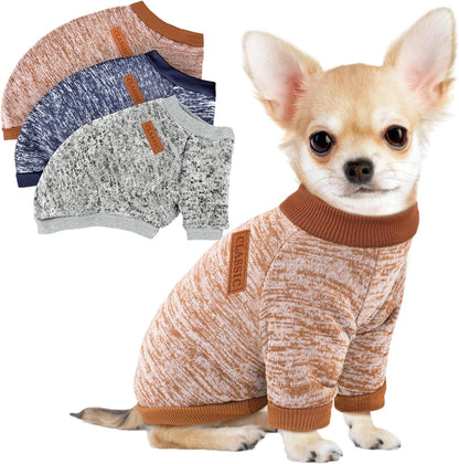 3 Pack Dog Sweaters for Small Dogs Girl Boy Winter Fleece Clothes Warm Soft Dog Sweatshirt Outfit for Dogs Cats Pet Apparel - Image 15