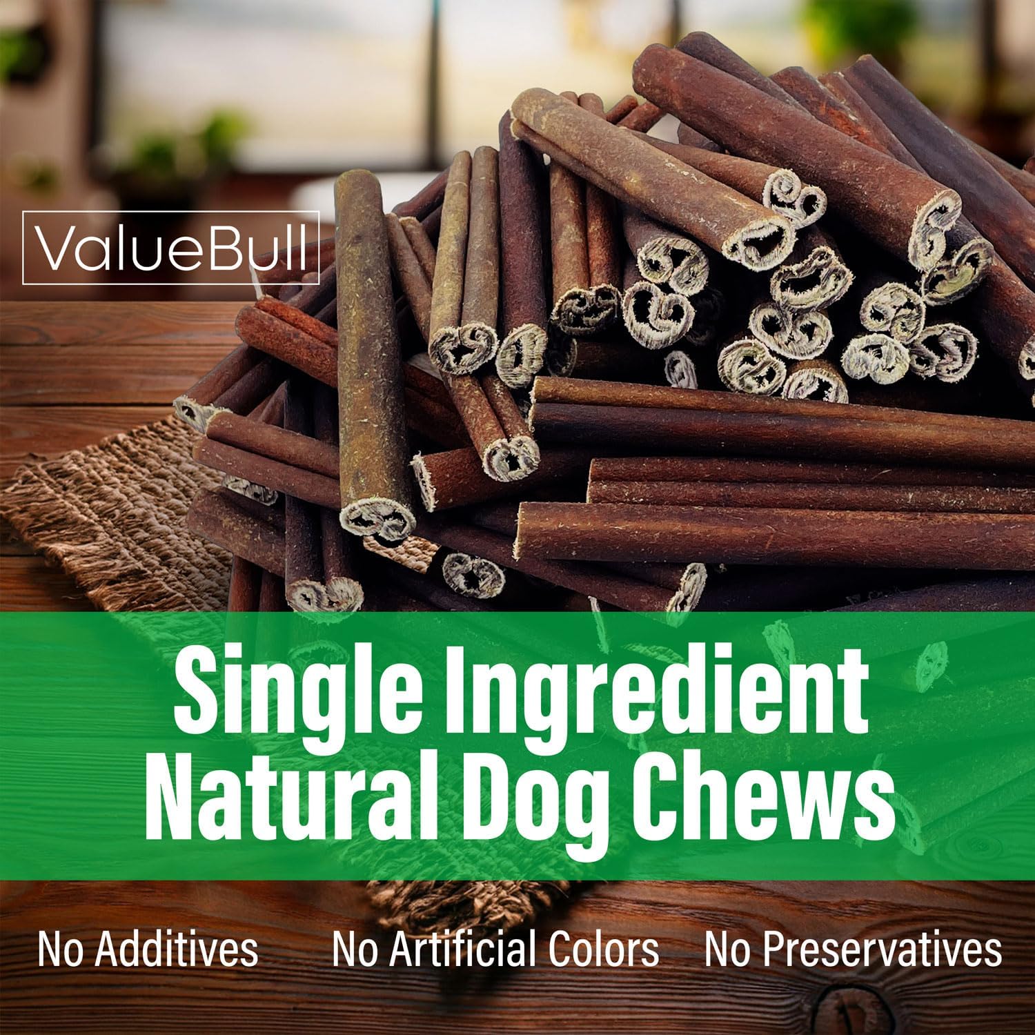Highly digestible natural corium beef sticks for medium dogs