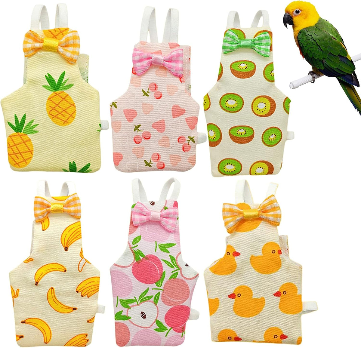 AQOYNQ bird diaper front view with colorful pattern