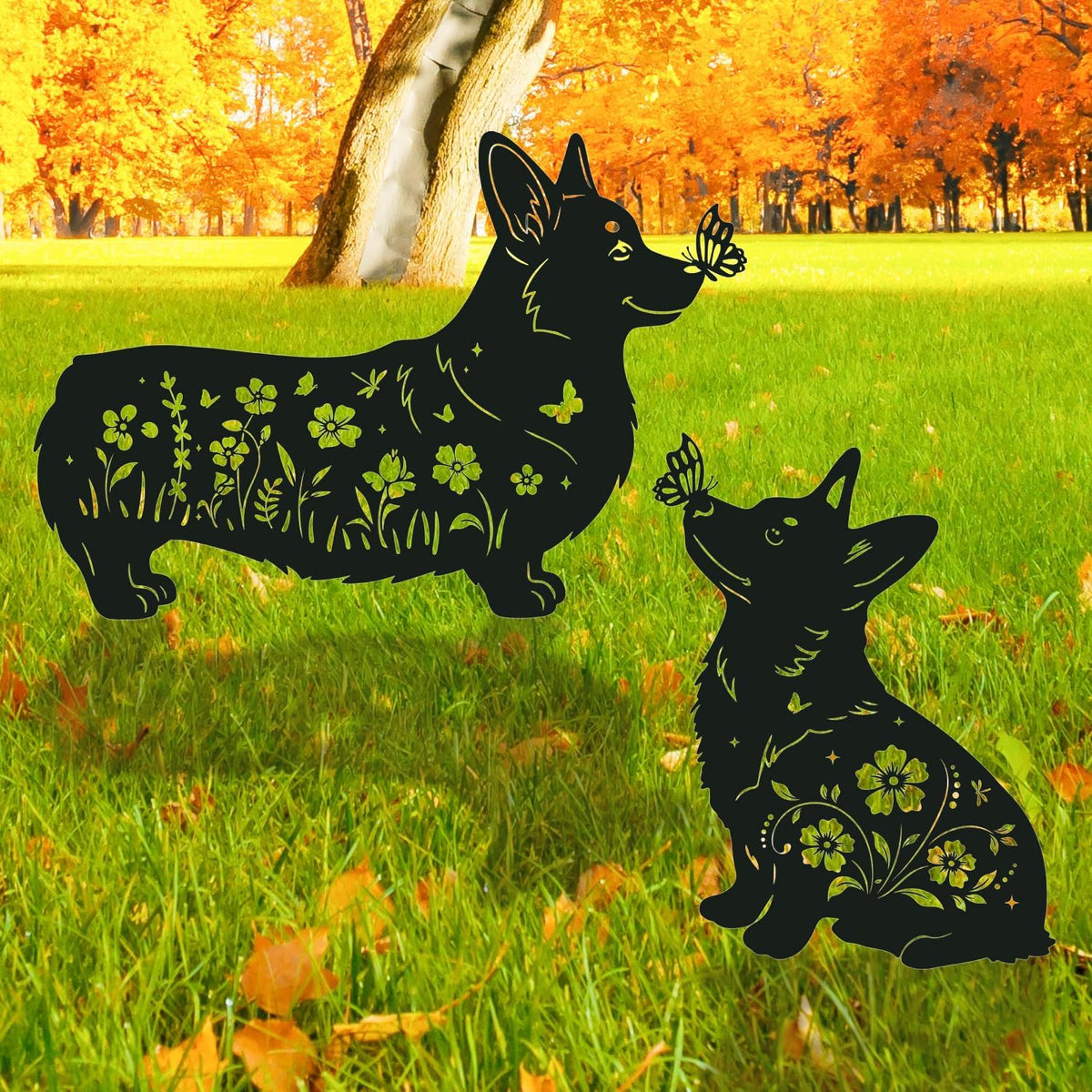 Pet Cat Memorial Grave Markers - Rngmsi Flowers Butterfly Cat Metal Garden Stakes Grave Decorations for Cemetery Pussy Memorial Stones Plaques for Outdoors - Image 11