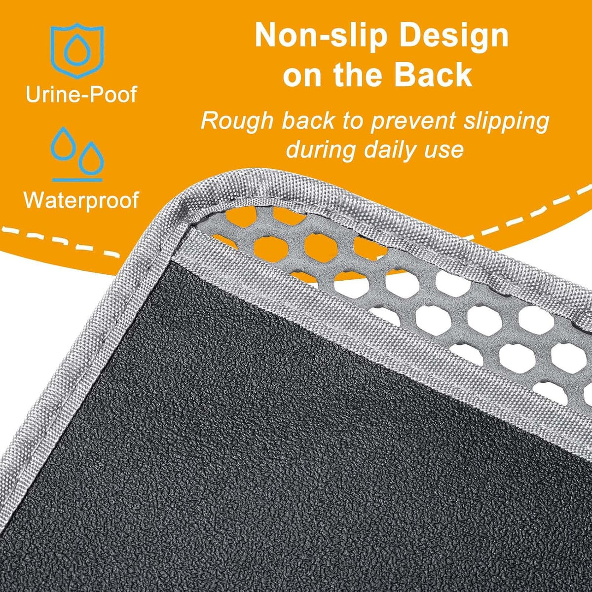 USHARP foldable non slip kitty litter catcher mat folded position