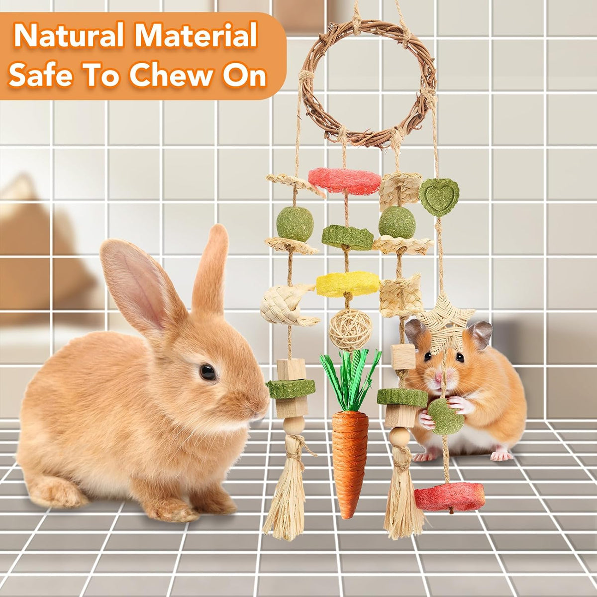 Jorewood rodent pet dental health toy close up view