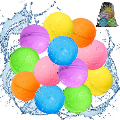 Smasiagon reusable water balloons twelve pack front view showing vibrant colors for outdoor summer games