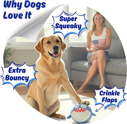 PeppyPawz dog puzzle chew toy showing inner squeaky ball core