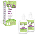 Boogie Wipes baby nasal saline drops twin pack front view for infant allergy relief.