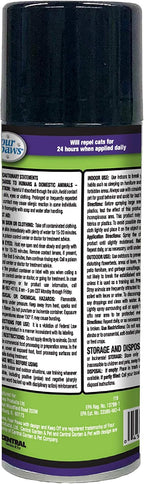 Four Paws keep off spray container back label details