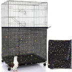 Bird Cage Seed Catcher, 45-90'' Adjustable Bird Cage Cover, Universal Nylon Bird Cage Mesh Net, Bird Cage Skirt Guard Accessories for Parrot Parakeet Macaw Round Square Cage (White) - Image 13