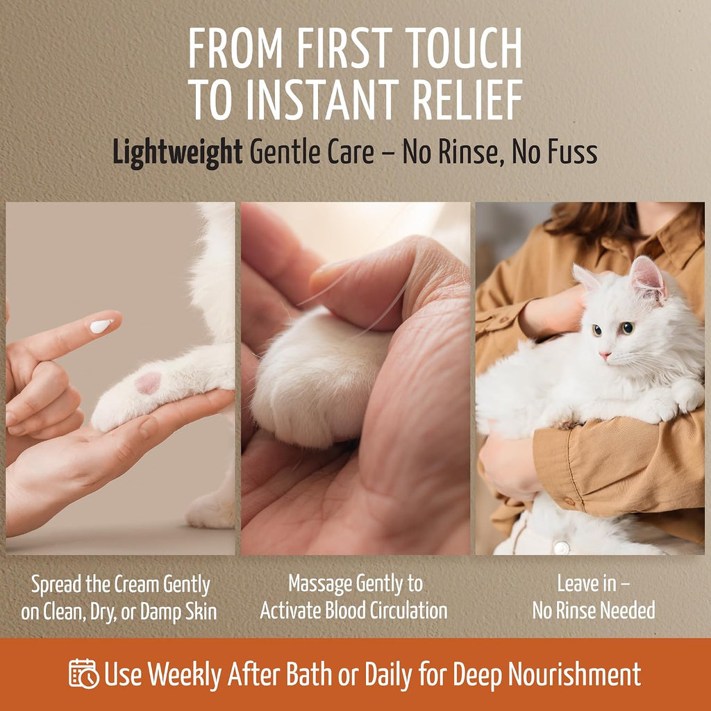 Close up of Tauro Pro Line hair follicle stimulating cream for pets.