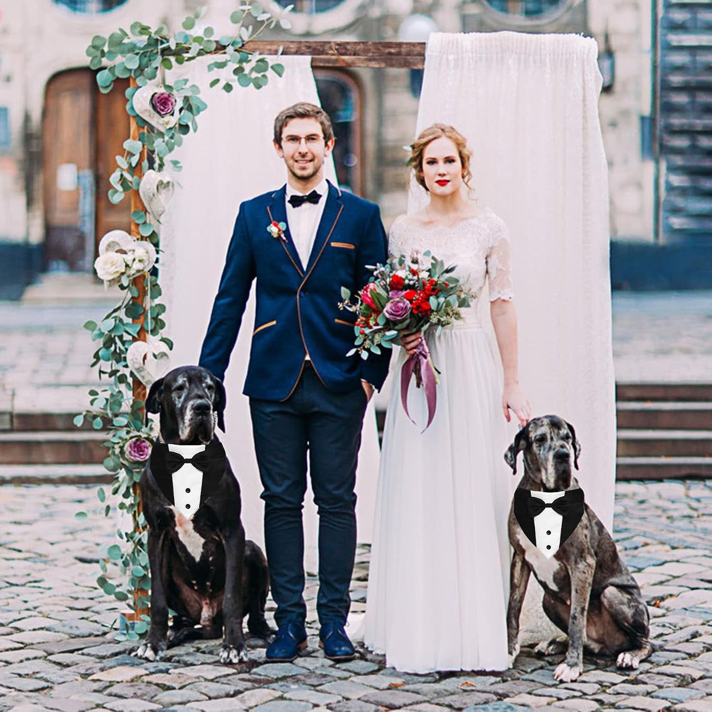 GOYOSWA gentleman style large dog suit neck size fifteen to twenty five inches flat layout