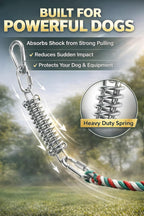 HOPET interactive tether tug of war toy hanging from a sturdy backyard tree branch with a dog pulling