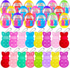Cherislpy twenty four pieces prefilled easter eggs front view showcasing vibrant assortment of colored holiday eggs