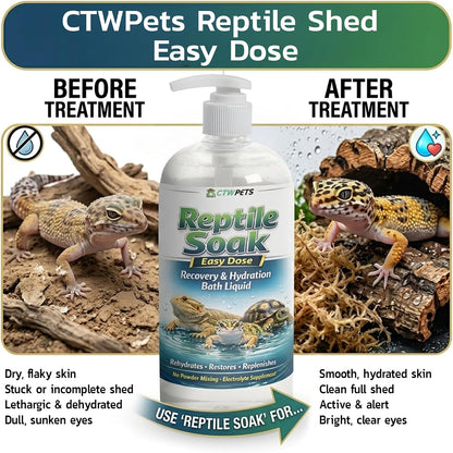 Liquid electrolyte formula being pumped into reptile bath water