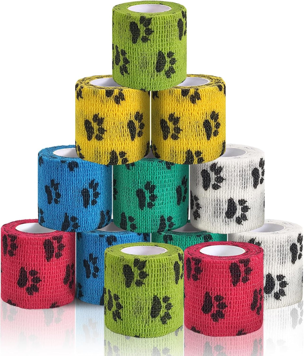 KkvoGmle 12 pack vet wrap bandages for dogs front view