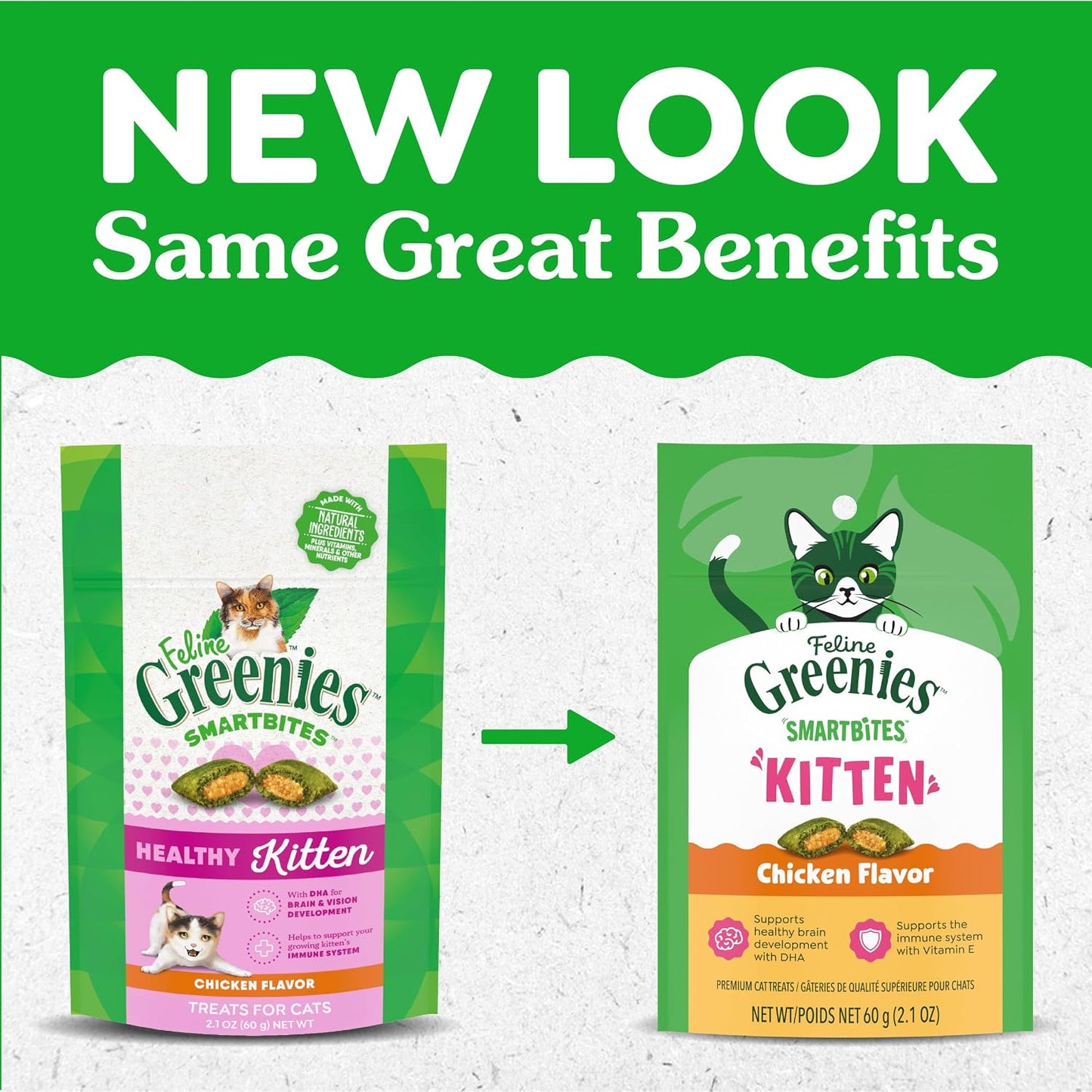 Greenies Feline Smartbites Kitten Treats, Chicken Flavor, 2.1 oz. Pouch - Image 10