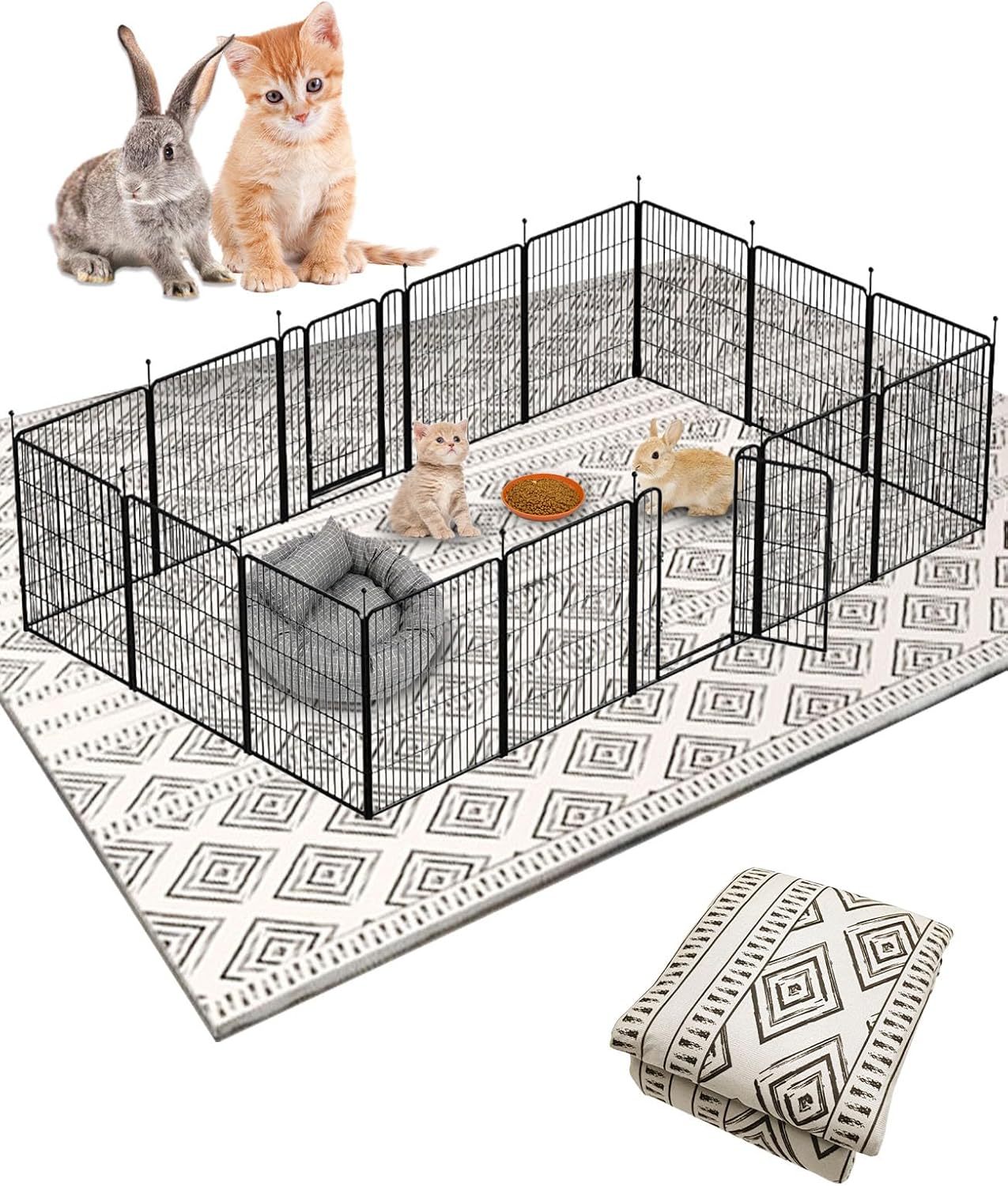 BNOSDM pet mat with cartoon print design for bunnies