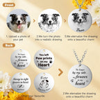 CDBUY personalized pet portrait pendant in silver stainless steel