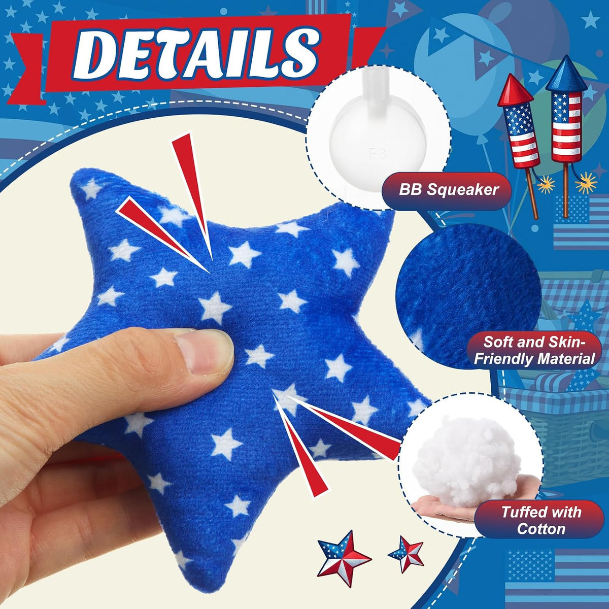 Small dog playing with Civaner star squeaky toy for fetch