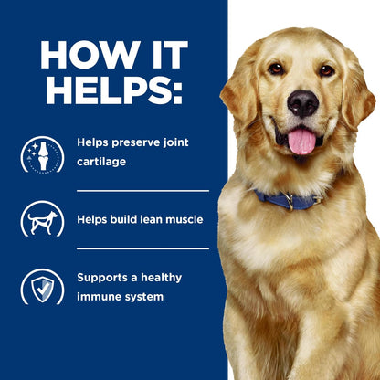 Hill's Prescription Diet canine jd joint care 27.5 pound bag back label