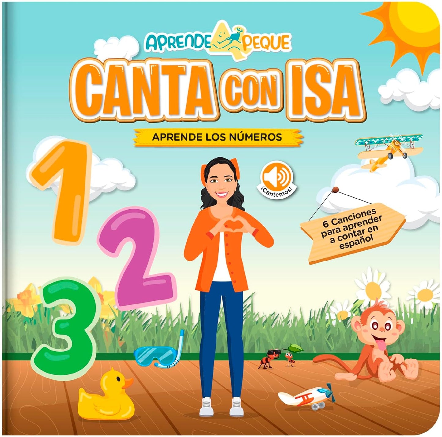 Aprende Peque musical counting book front cover featuring Isa