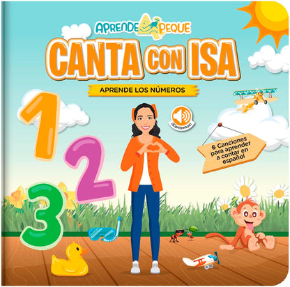 Aprende Peque musical counting book front cover featuring Isa