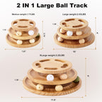 Close up of Zomisia cat toy puzzle top with wooden balls
