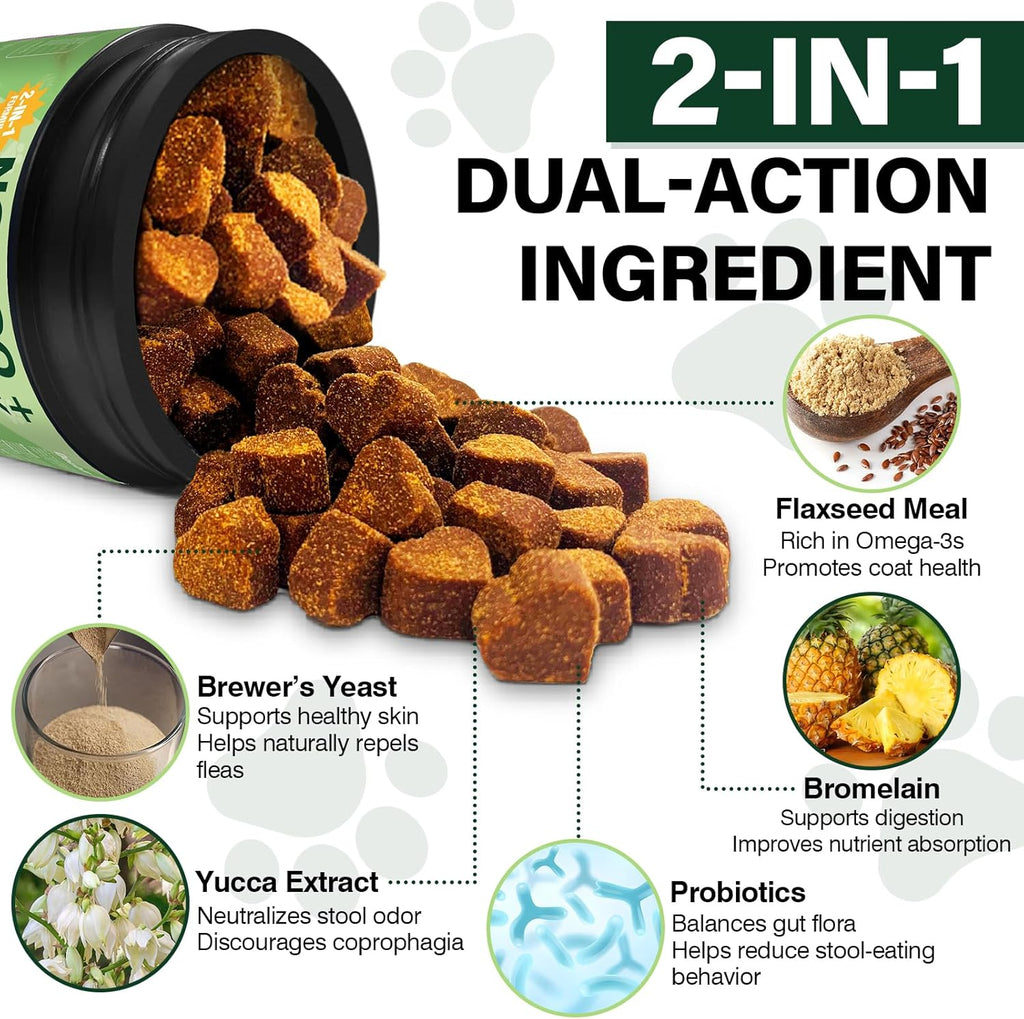 Close up of NEXZL coprophagia deterrent soft chews