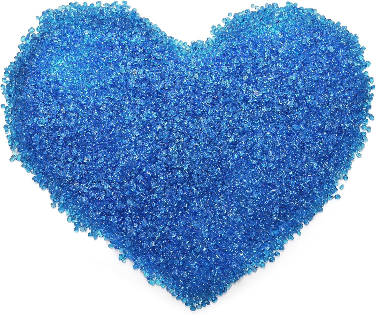 Lawei blue sea glass aquarium gravel 5 pound pack front view