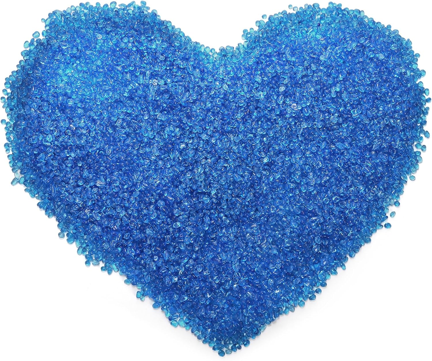 Lawei blue sea glass aquarium gravel 5 pound pack front view