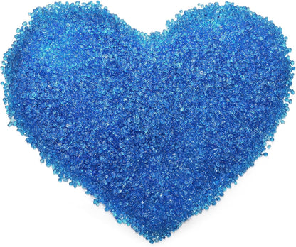 Lawei blue sea glass aquarium gravel 5 pound pack front view