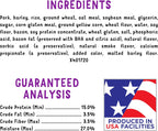 Premium imported Purina pet snacks with real pork and bacon