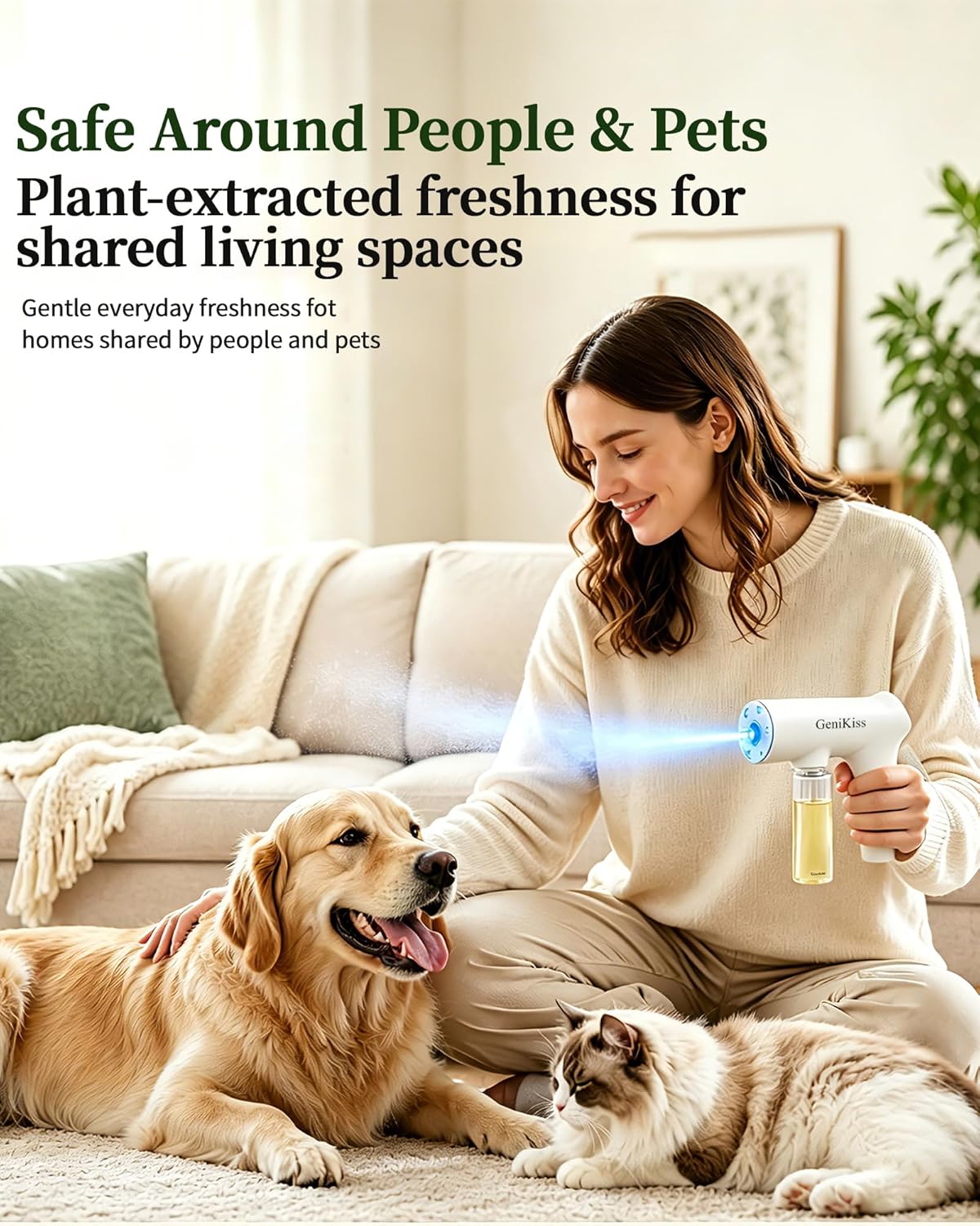 GeniKiss non toxic pet deodorizer solution for litter boxes