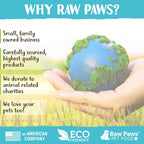 Raw Paws signature beef recipe roll packaging details