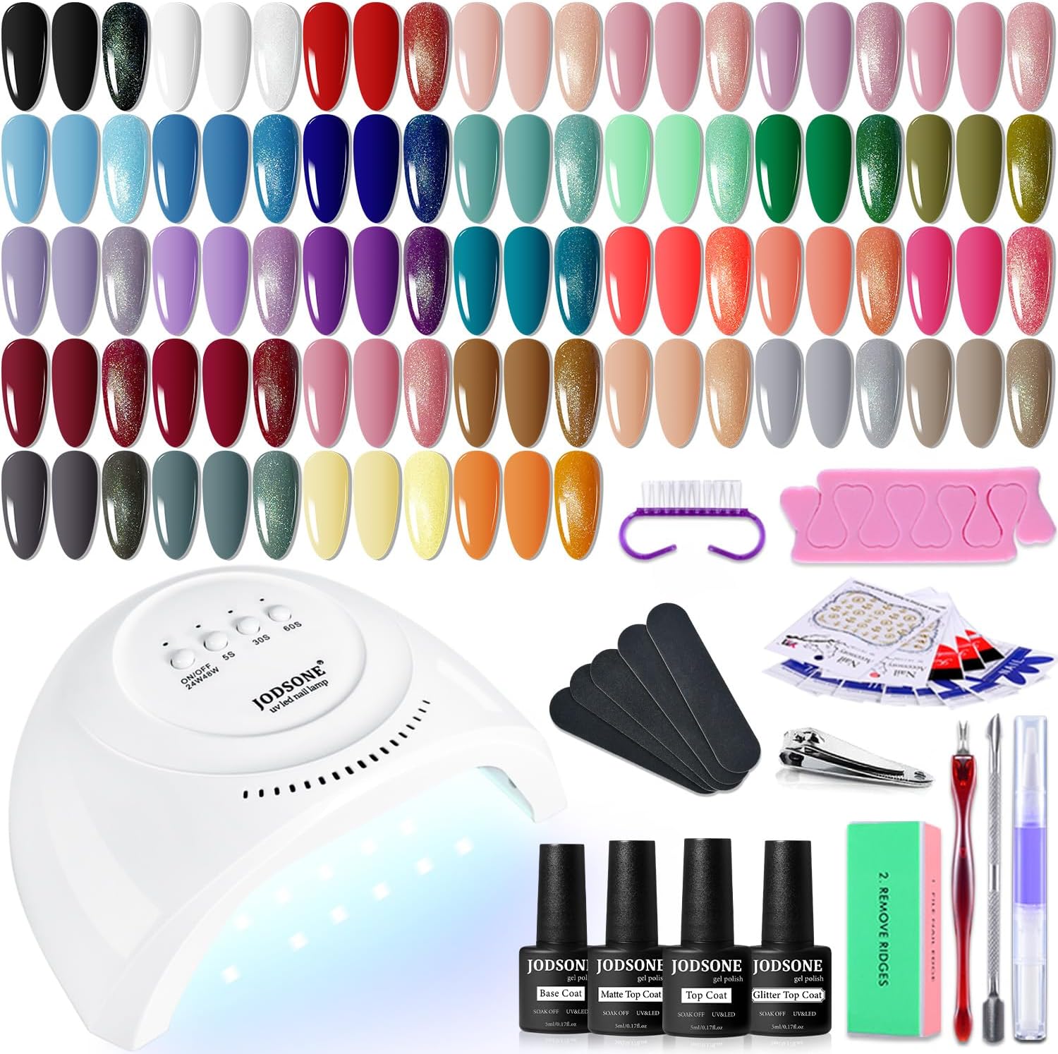 Jodsone 36 piece gel nail polish kit front view