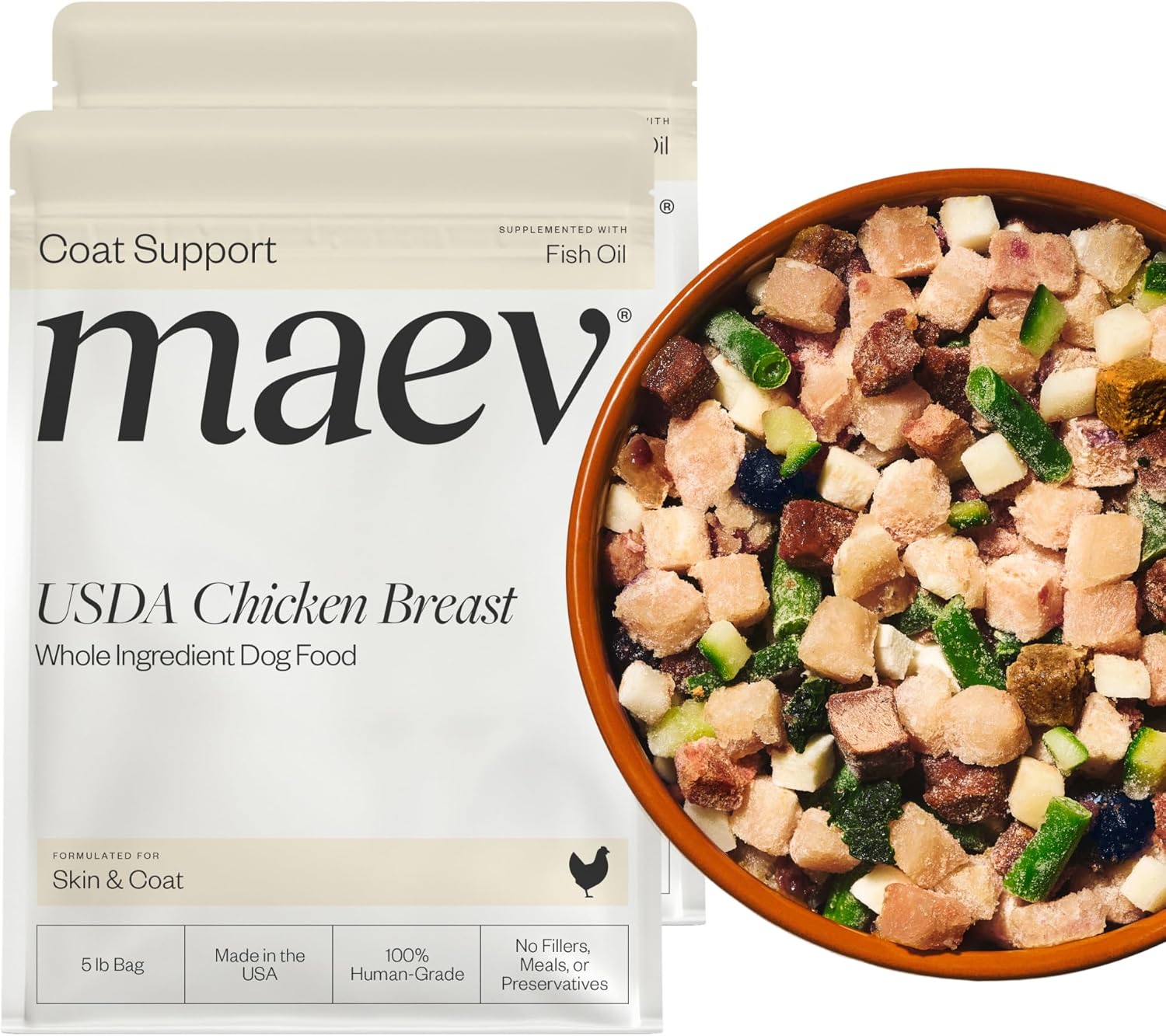 Maev Human-Grade Fresh-Frozen Beef Dog Food, Skin & Coat Formula | High-Protein, Grain-Free, Whole Ingredient Raw Food for Dogs | Complete & Balanced Meal or Topper | Made in USA | 5 lb - Image 14