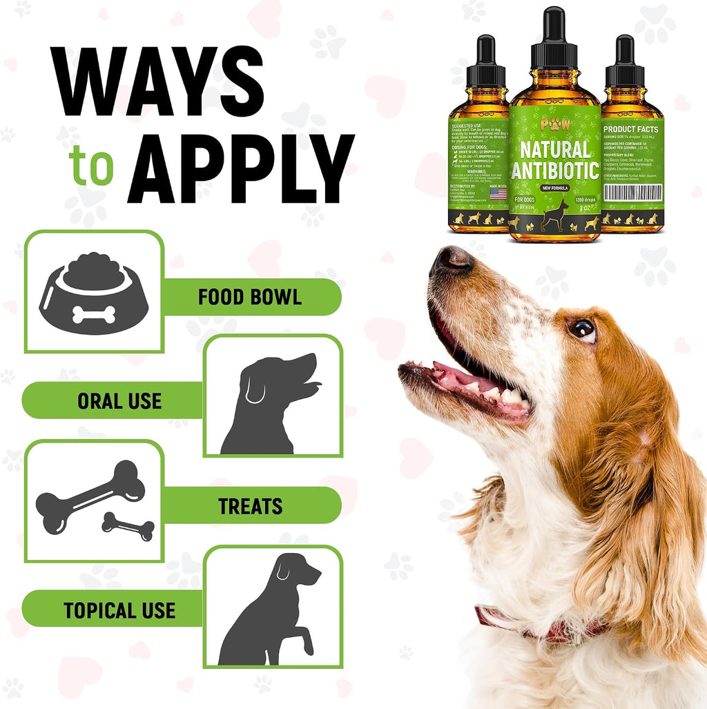 Organic ingredients highlighted on Golden Paw dog supplement label