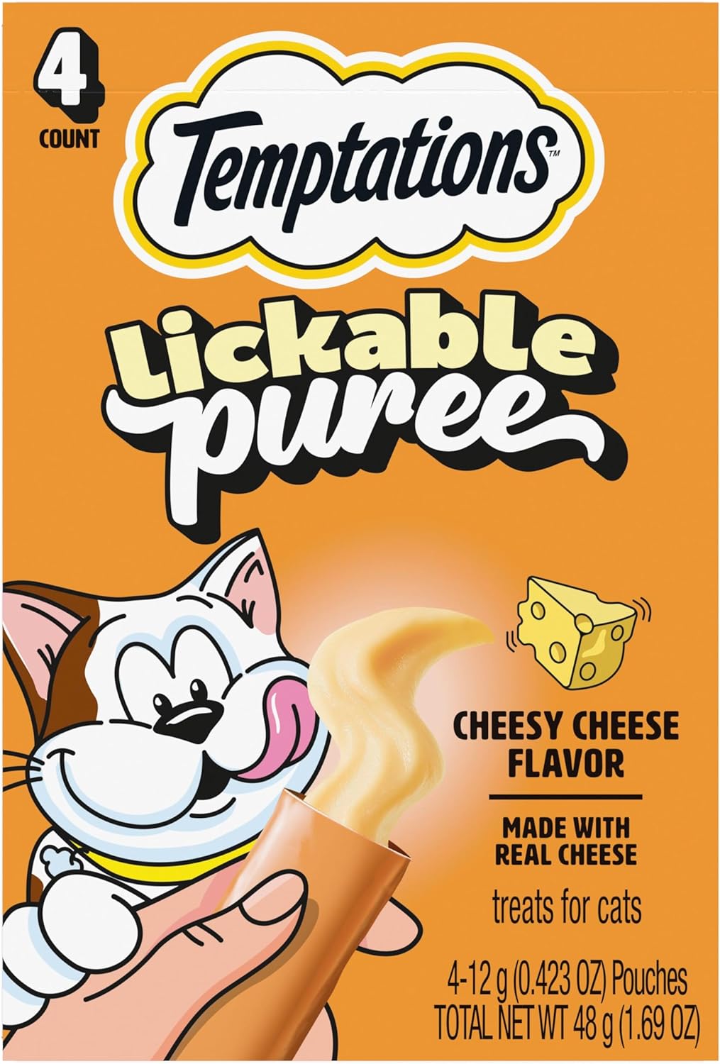 Temptations Creamy Puree Squeezable Lickable Cat Treats, Wet Cat Treats with Chicken, 0.42 oz. Tubes, 16 Count - Image 15