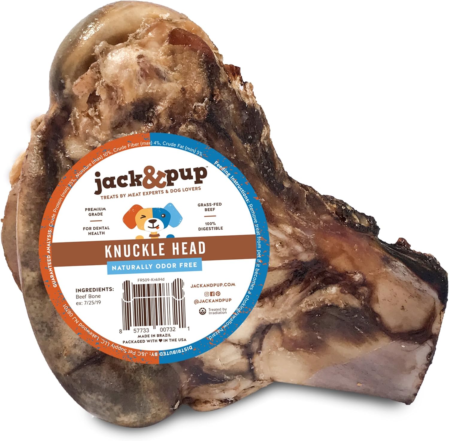 Jack & Pup Beef Knuckle Bones front view packaging