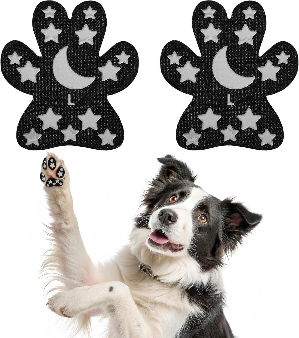 BEAUTYZOO Dog Paw Protector Anti-Slip, Paw Pads for Dogs Traction On Hardwood Floors, Paw Stickers for Hot/Cold Pavement for Senior Dogs, Shoes Boots Socks Replacement, 6 Sets (24 pcs) L - Image 10