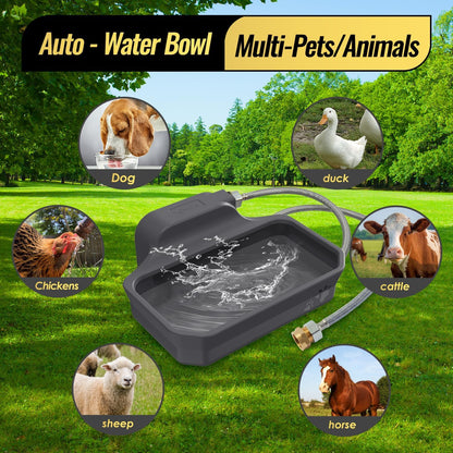 Ficuswin 135 Ounce capacity animal watering station in backyard garden