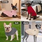 Small dog winter coat with the integrated smart leash hole on the back.