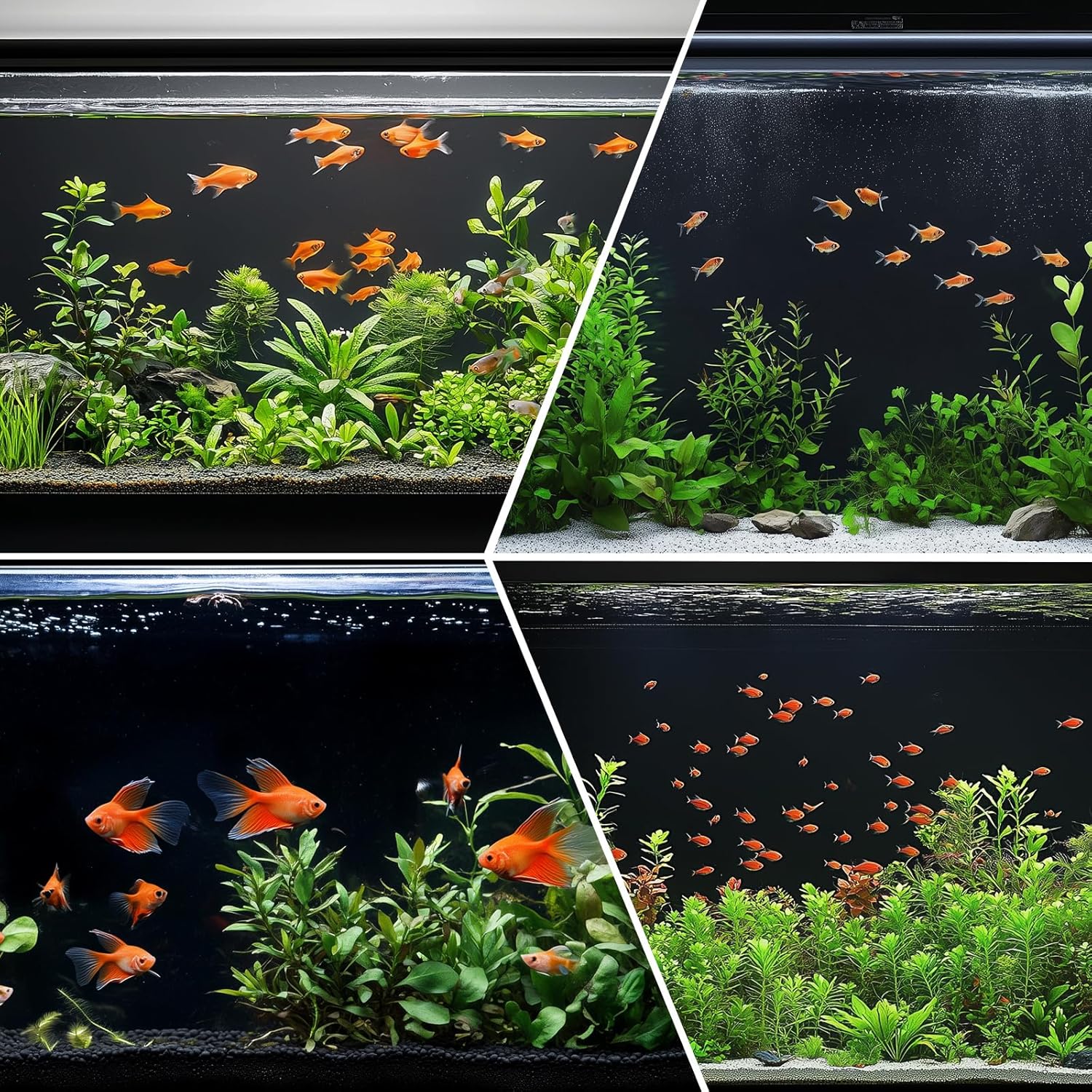 Static cling aquarium background paper showing easy bubble removal with scraper