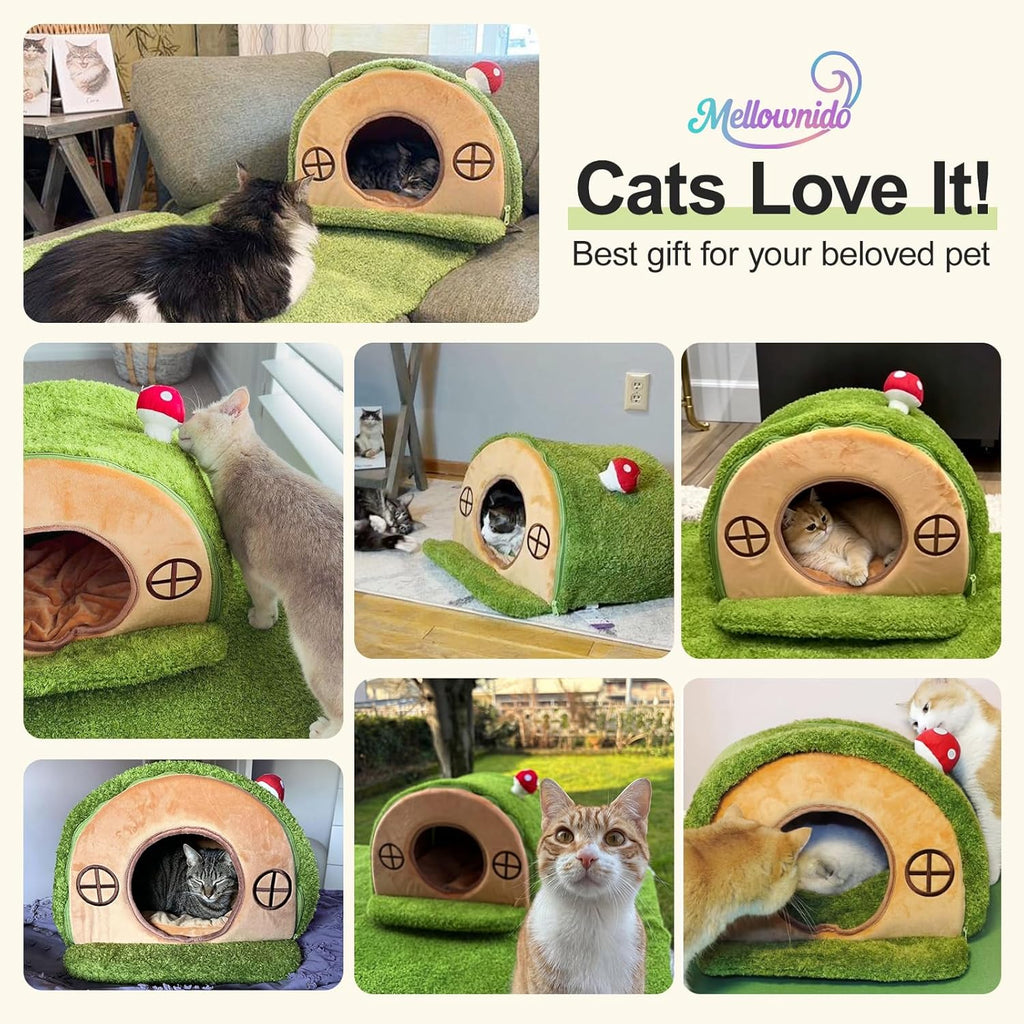Removable cushion and interior of Mellownido cat bed