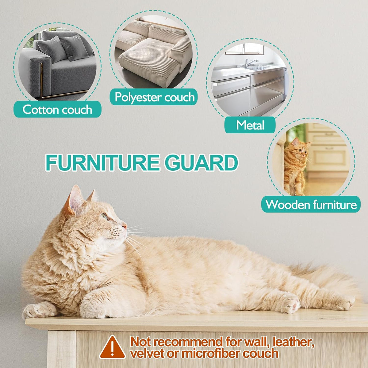 Transparent furniture protector tape showing grid lines for cutting